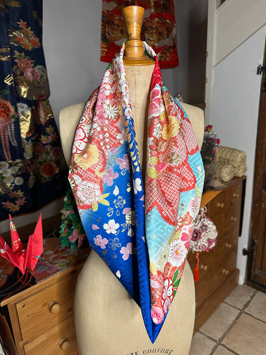 Snood tour de cou kimono Japonais en soie