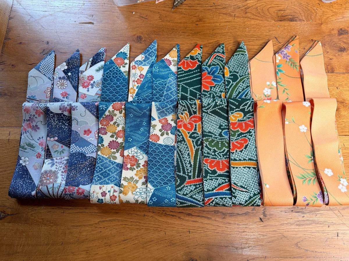 Foulard ruban kimono japonais en soie Neuf