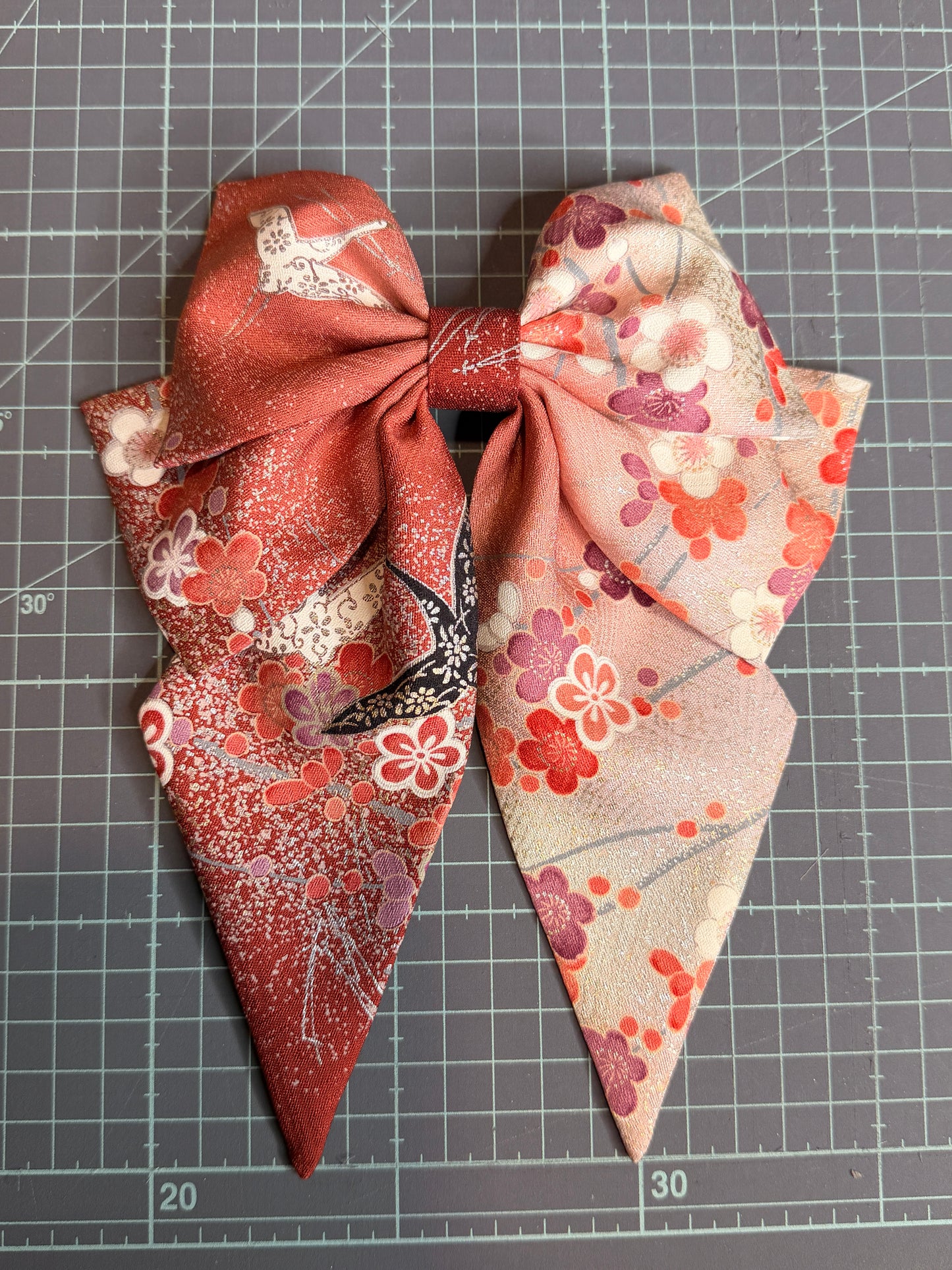 Barette japonaise kimono en soie