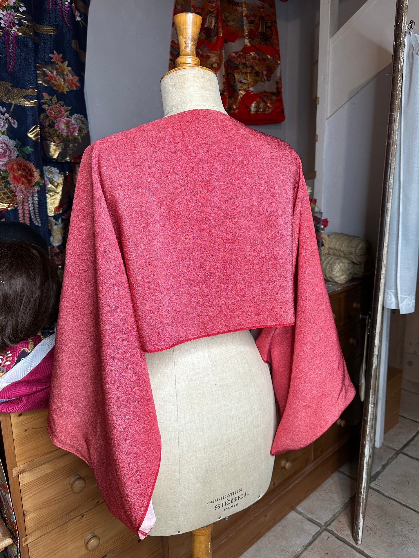 Top tunique kimono japonais en soie Neuf