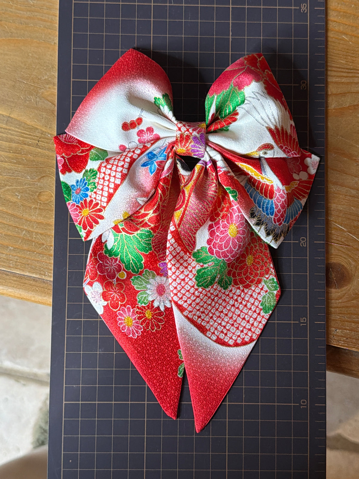 Barette pour les cheveux kimono japonais enfant en soie