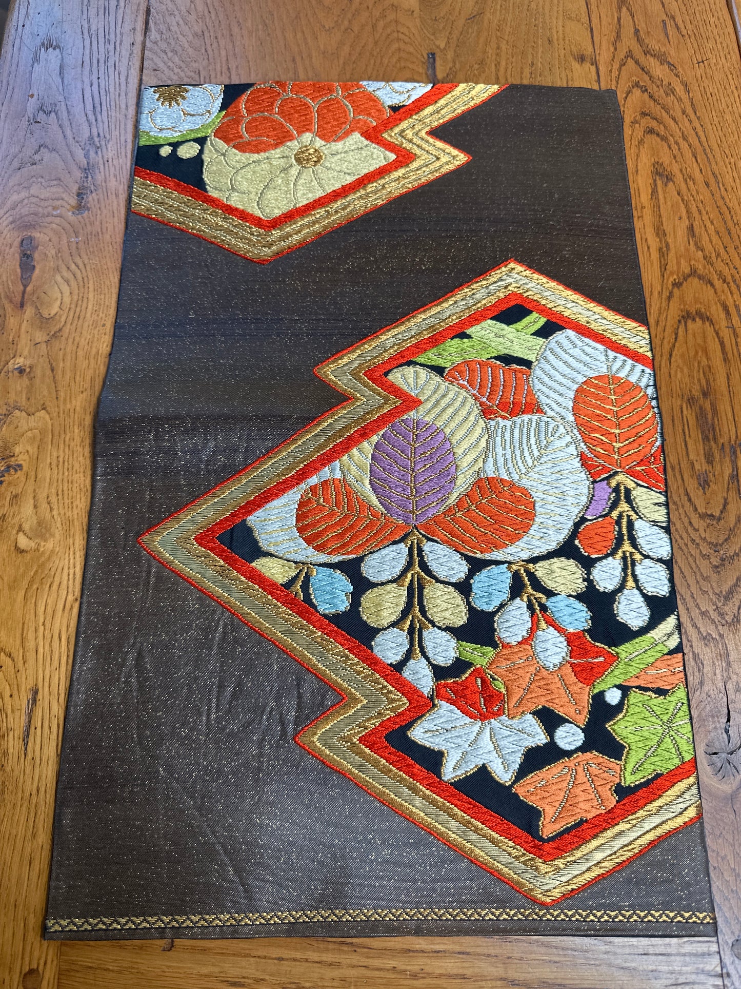 Centre de table sous plat kimono japonais en soie