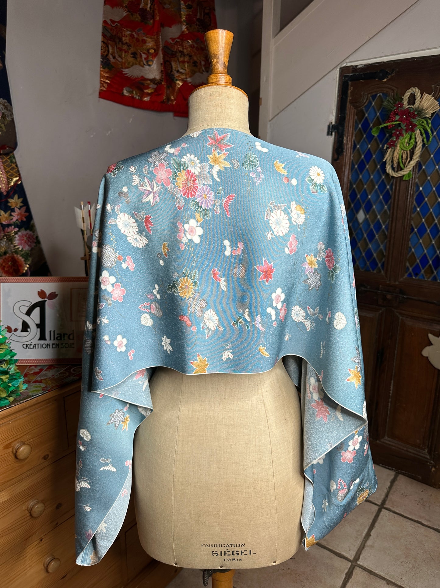 Top court tunique kimono japonais en soie