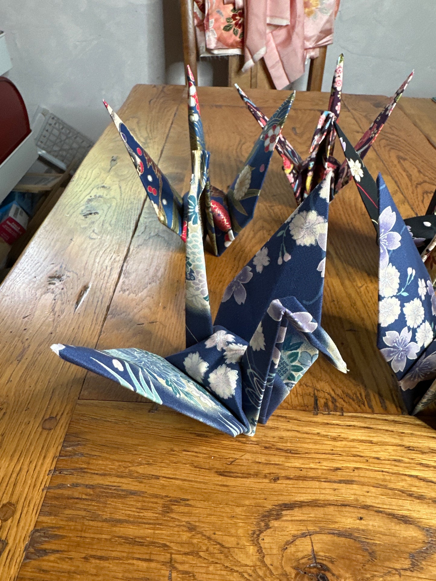 Grue oiseaux japonais en coton