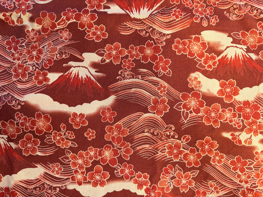 Coupon tissu japonais en coton 50cmx110cm