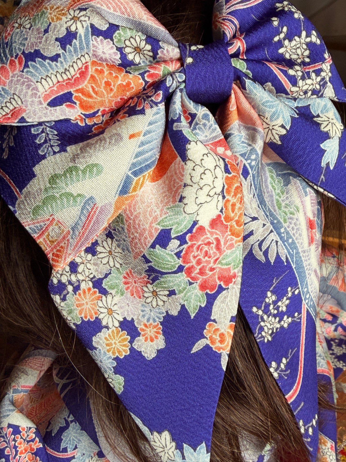 Barette japonaise kimono en soie