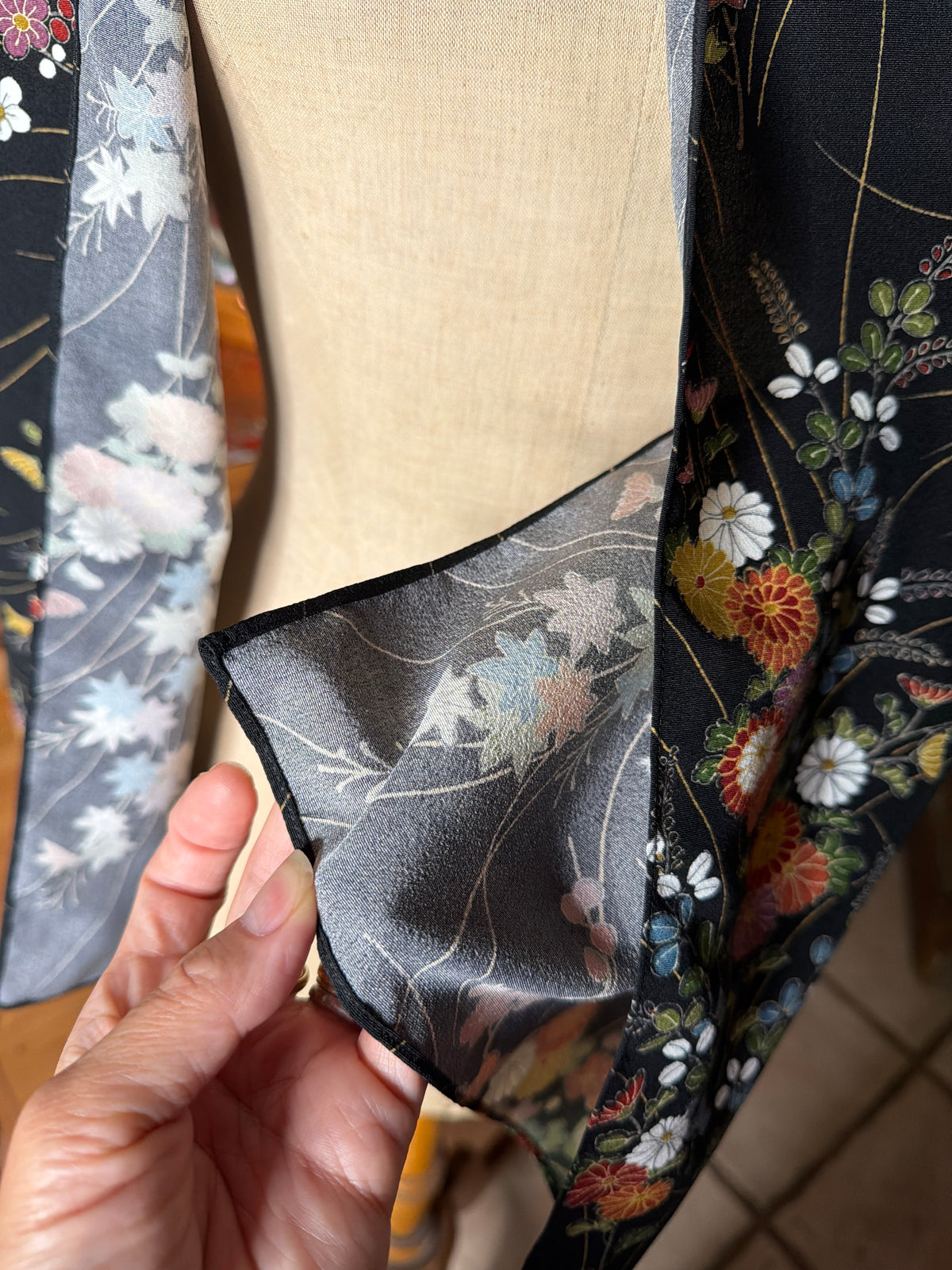 Foulard kimono japonais en soie Neuf