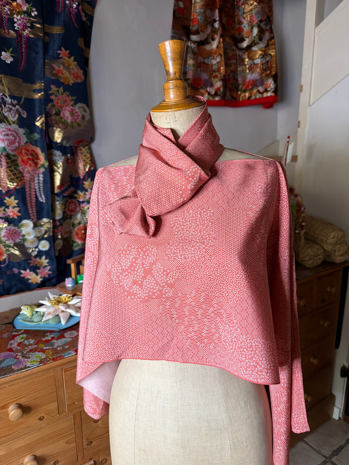 Top tunique 3 en 1 kimono japonais en soie