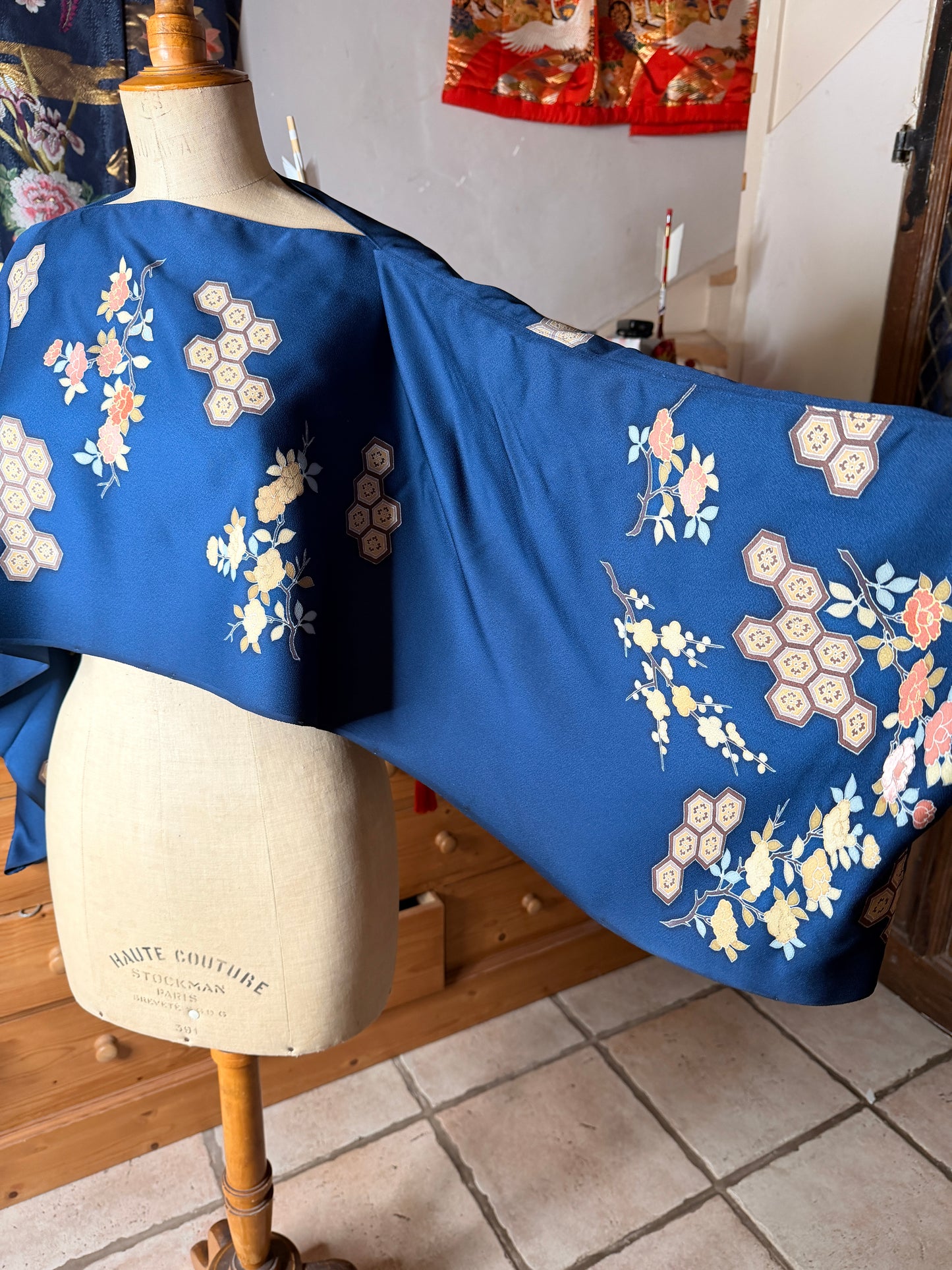 Cape tunique kimono japonais en soie Neuf