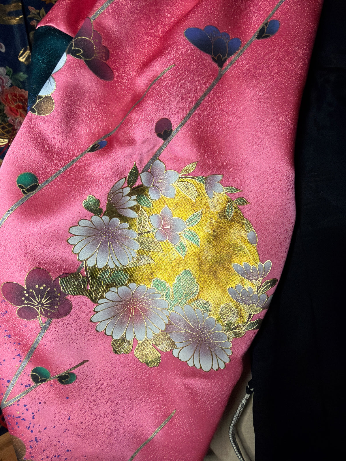 Tour de cou snood furisode kimono japonais en soie