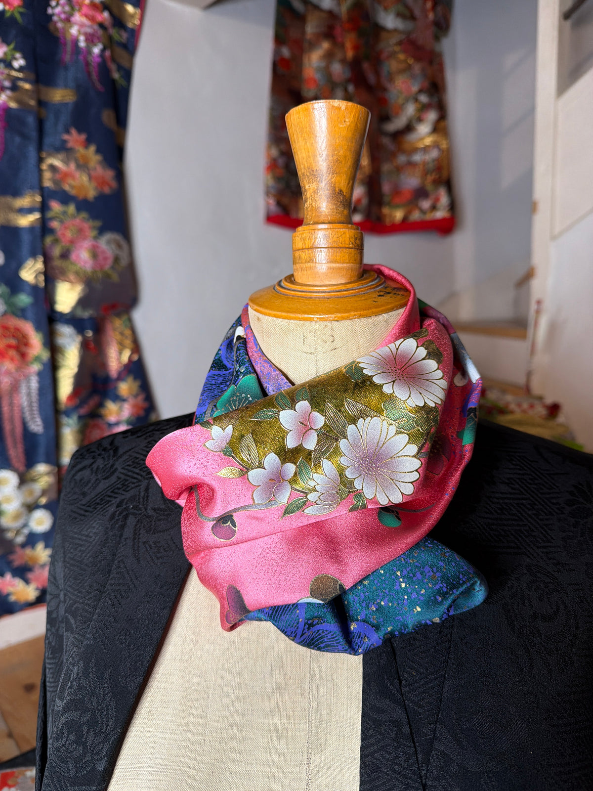 Tour de cou snood furisode kimono japonais en soie