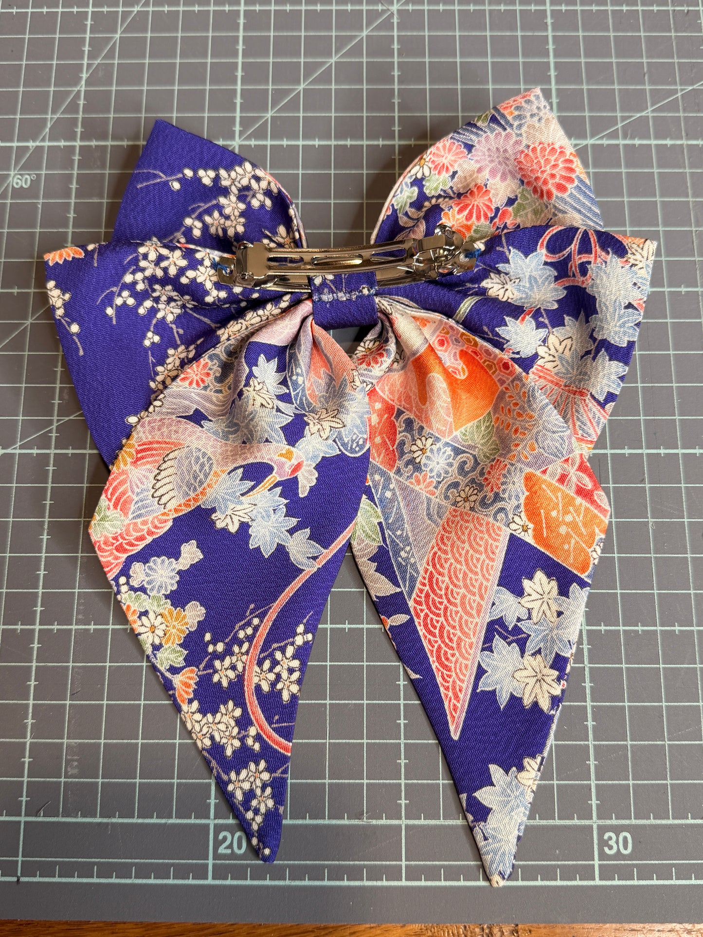 Barette japonaise kimono en soie