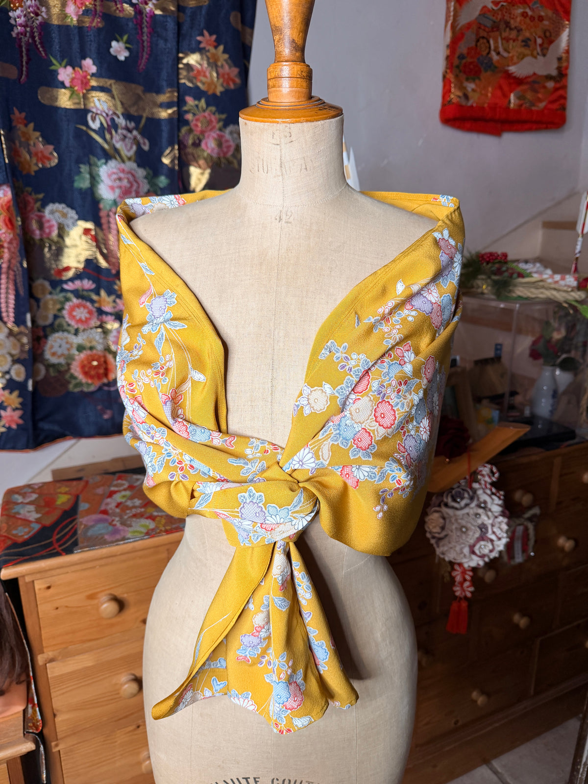 Top tunique kimono en soie 3 en 1