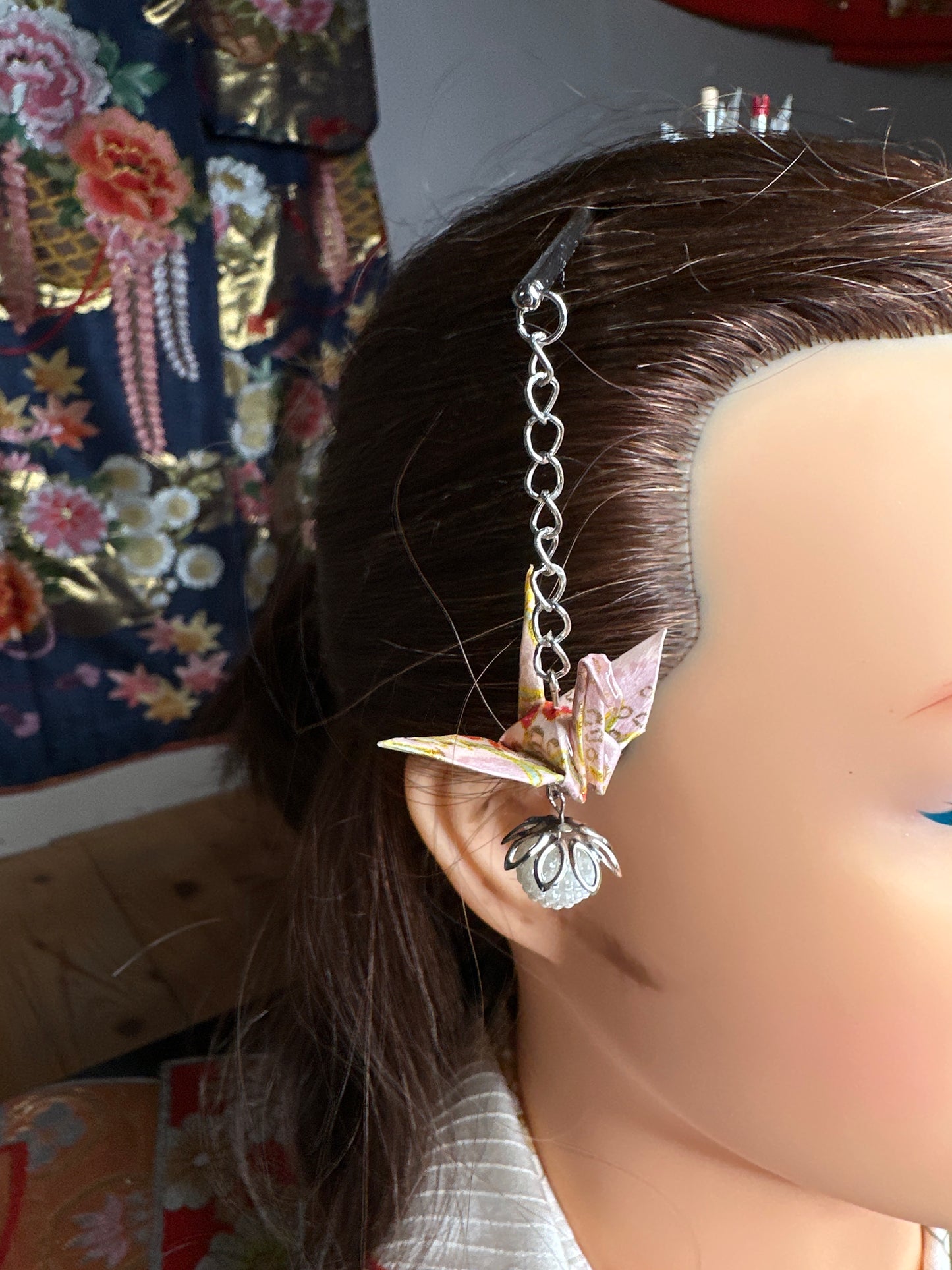 Kanzashi grue oiseau japonais