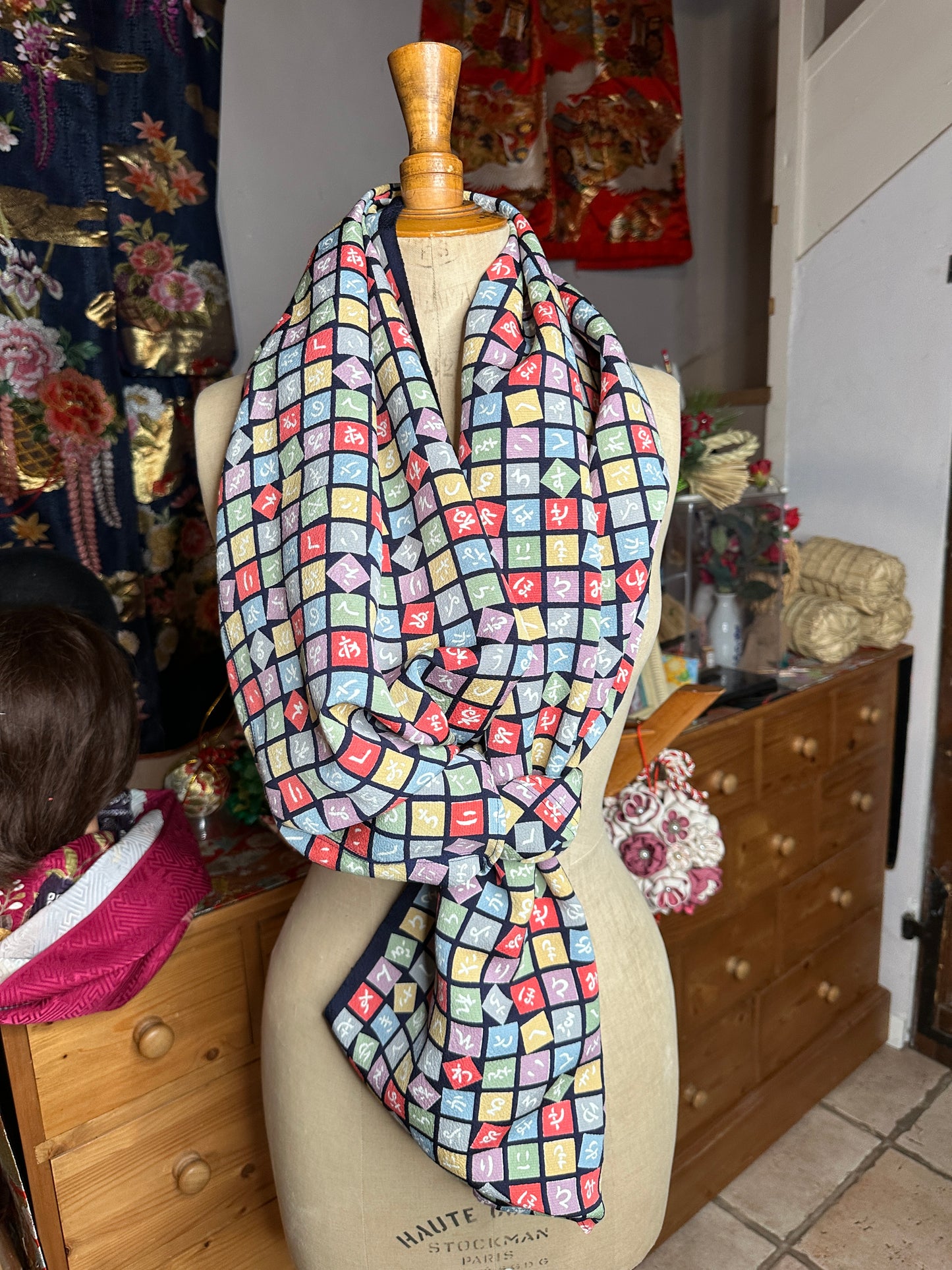 Top tunique courte manches longues kimono japonais en soie Neuf