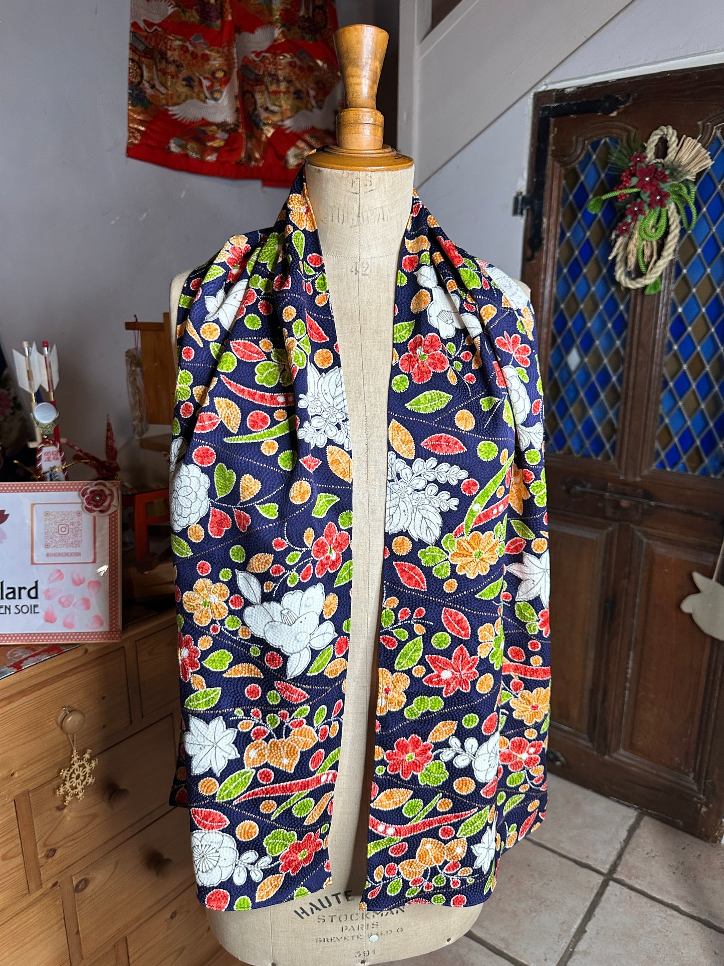 Foulard kimono japonais en soie