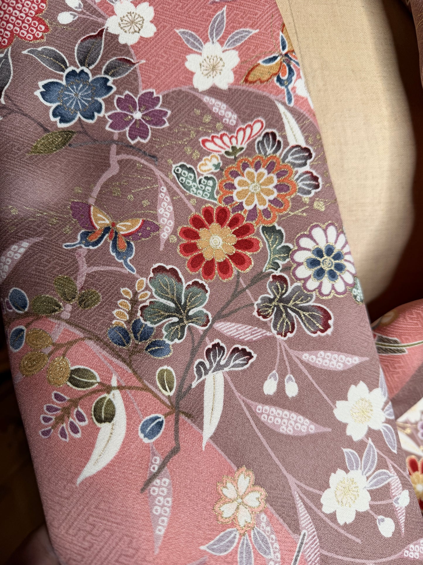 Tour de cou kimono japonais en soie Neuf