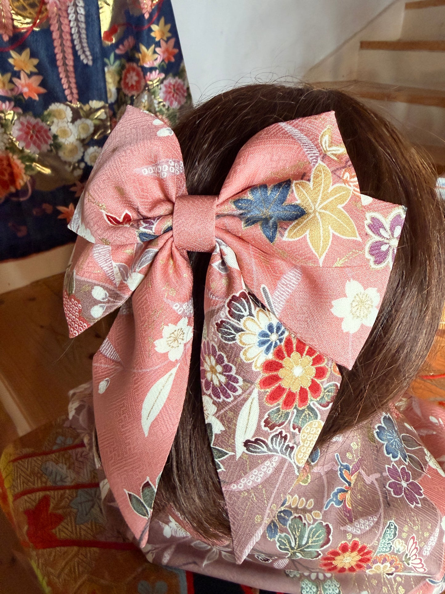 Barette japonaise kimono japonais en soie