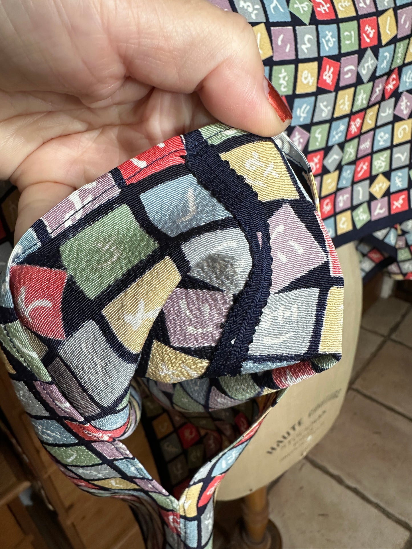 Top tunique courte manches longues kimono japonais en soie Neuf