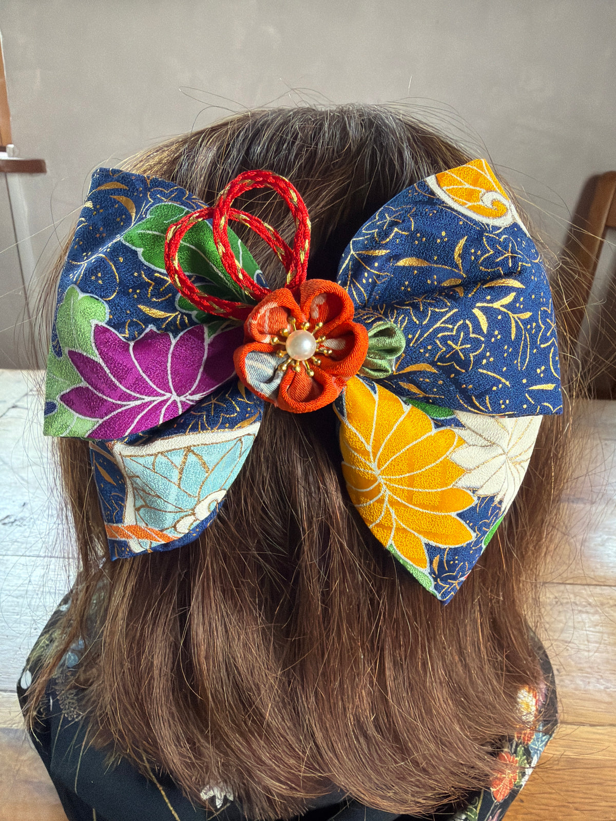 Barette japonaise kimono furisode en soie Neuf