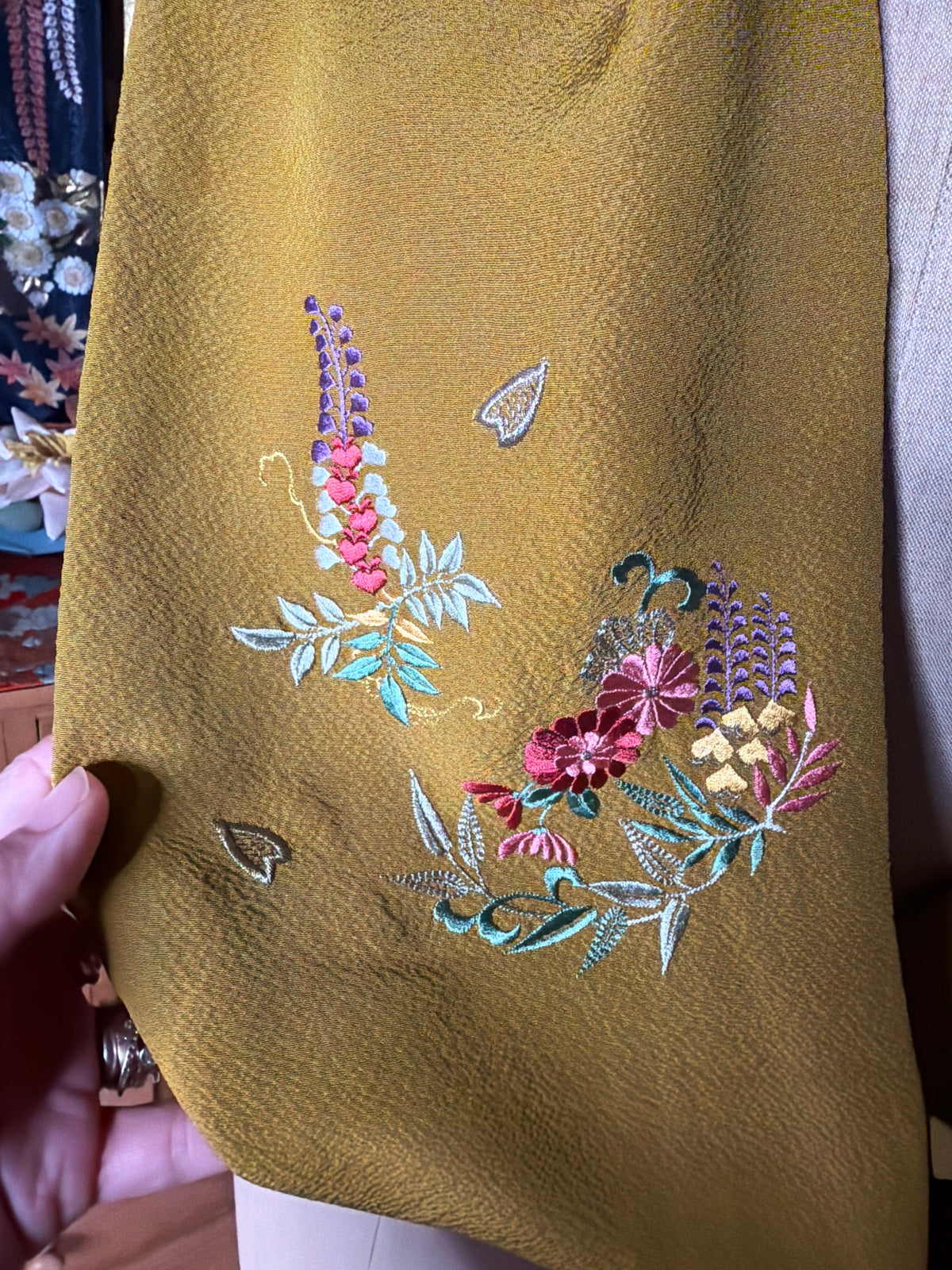 Tour de cou furisode kimono japonais en soie