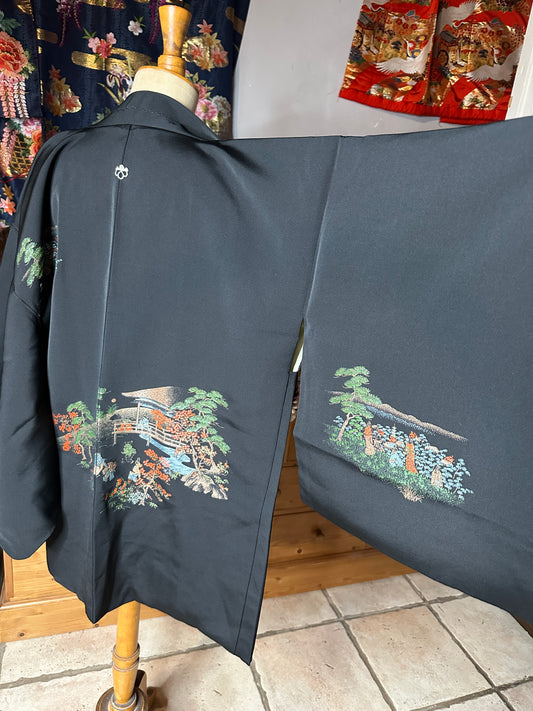 Haori veste de kimono femme en soie Neuf grand taille