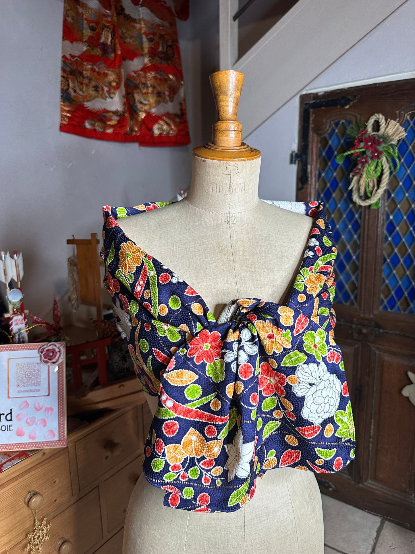 Foulard kimono japonais en soie