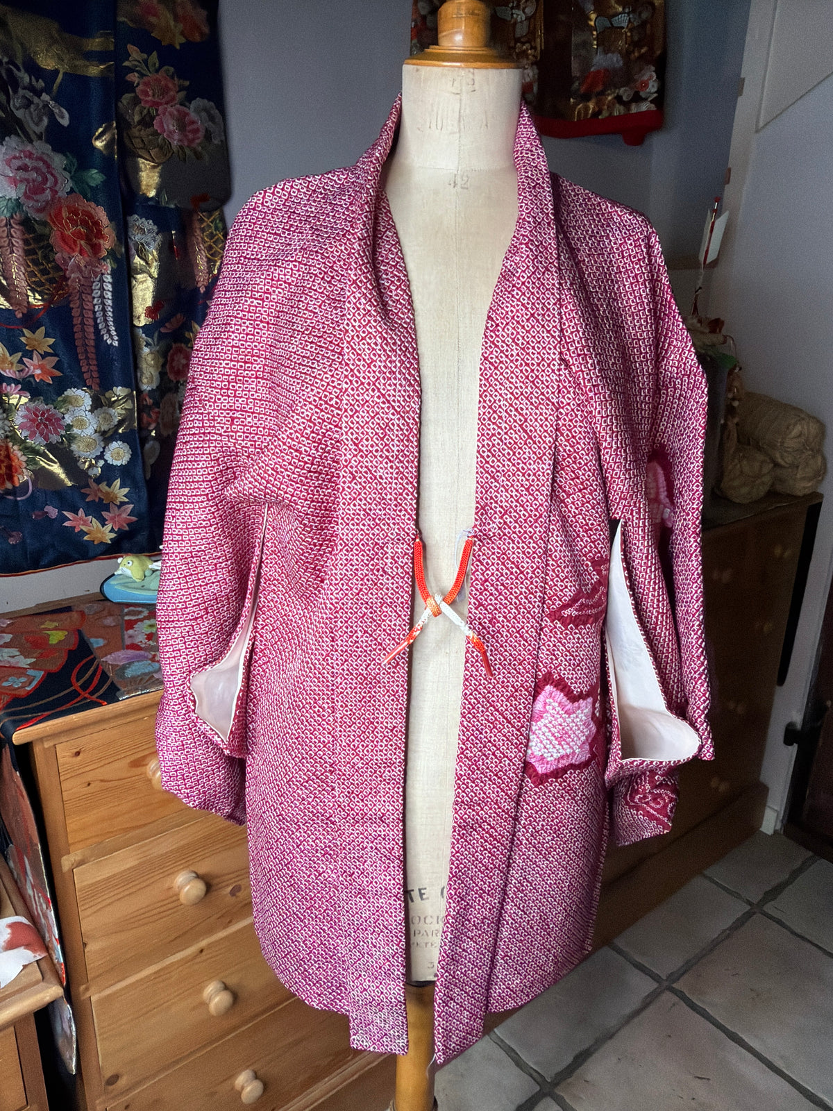 Haori veste de kimono japonais en soie Neuf