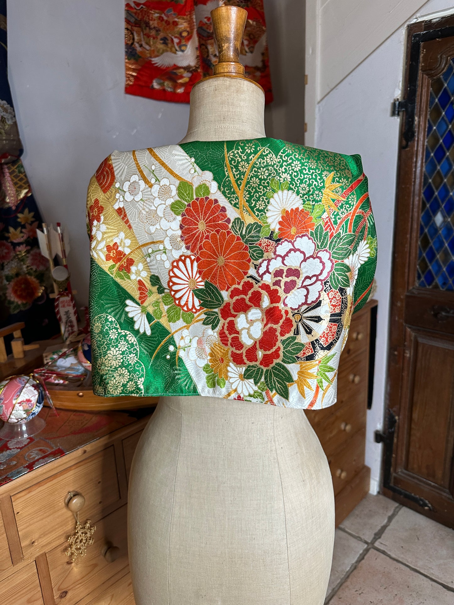 Foulard furisode kimono japonais en soie