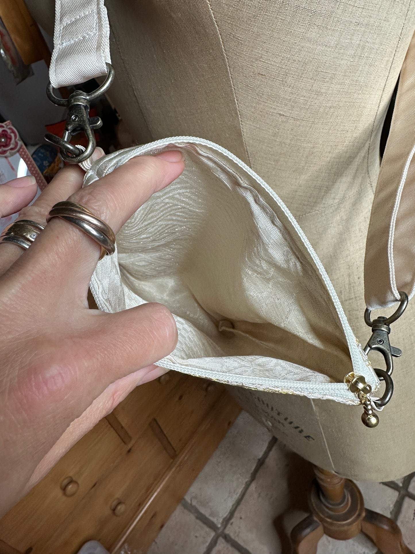 Sac bandoulière Obi kimono japonais en soie