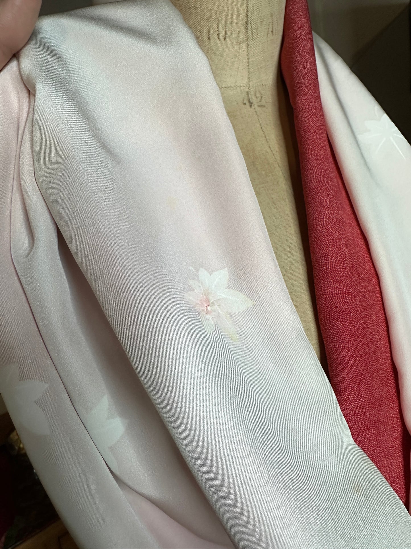 Snood tour de cou foulard kimono japonais en soie Neuf