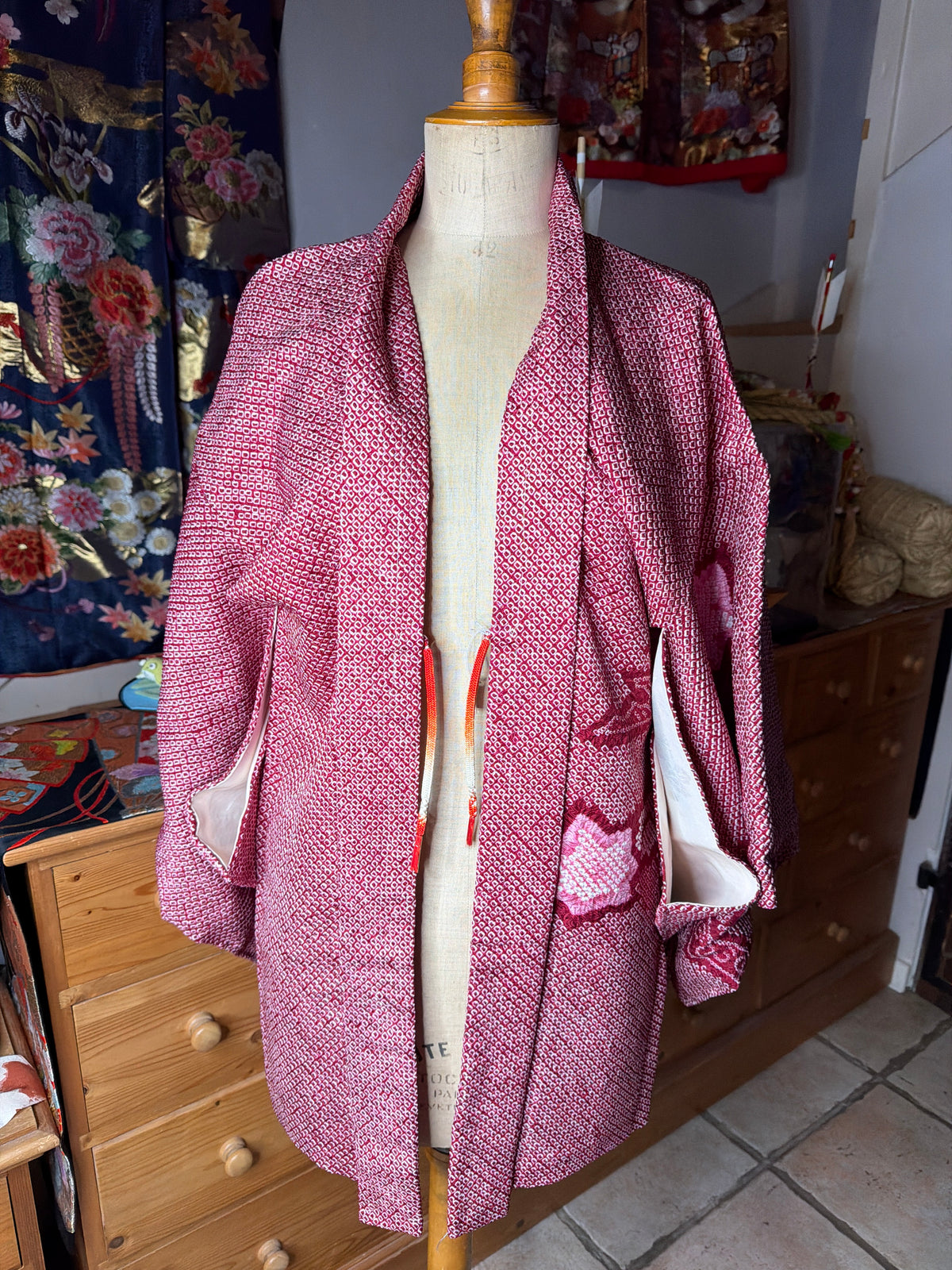 Haori veste de kimono japonais en soie Neuf