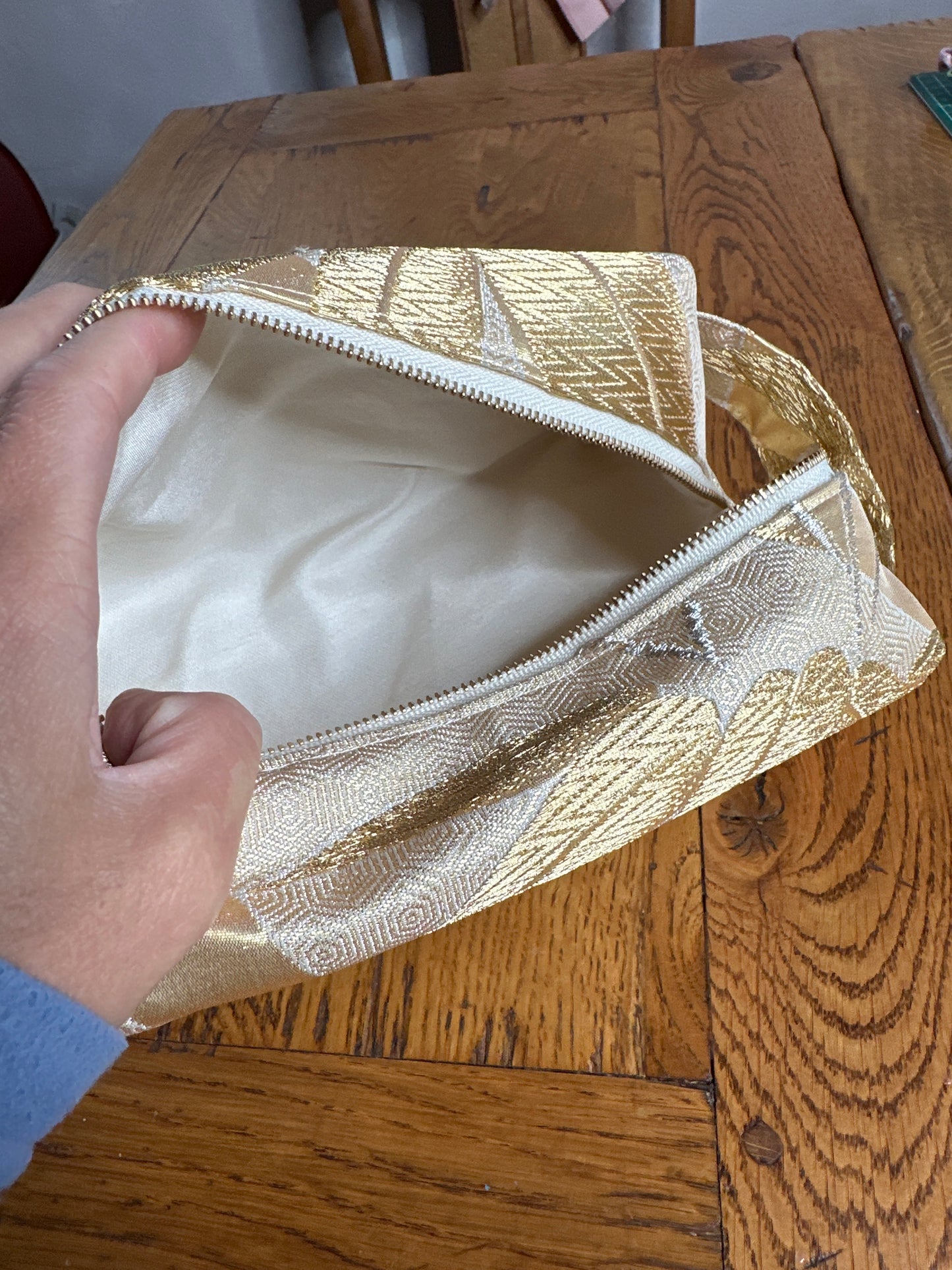 Trousse de toilette Obi en soie japonais