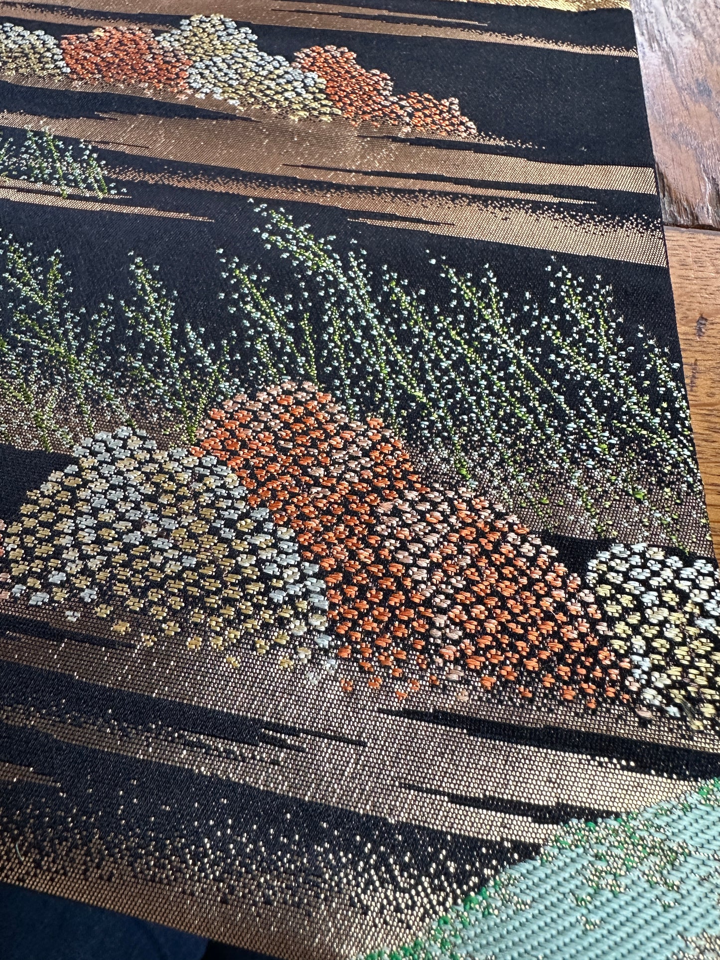 Set de table Obi en soie kimono japonais