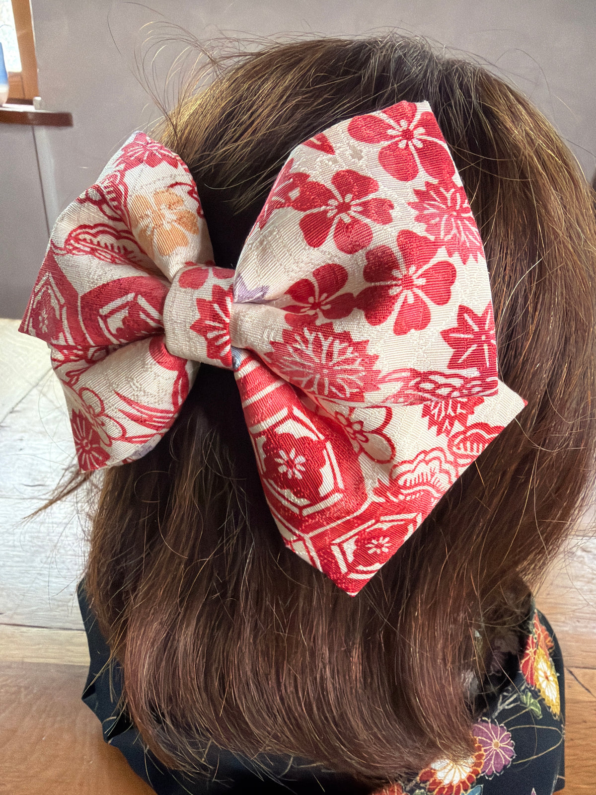 Barette japonaise kimono en soie