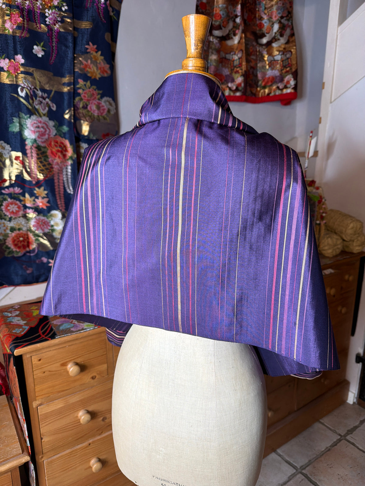 Top tunique 3 en 1 tissu en soie Kurumegasuru japonais