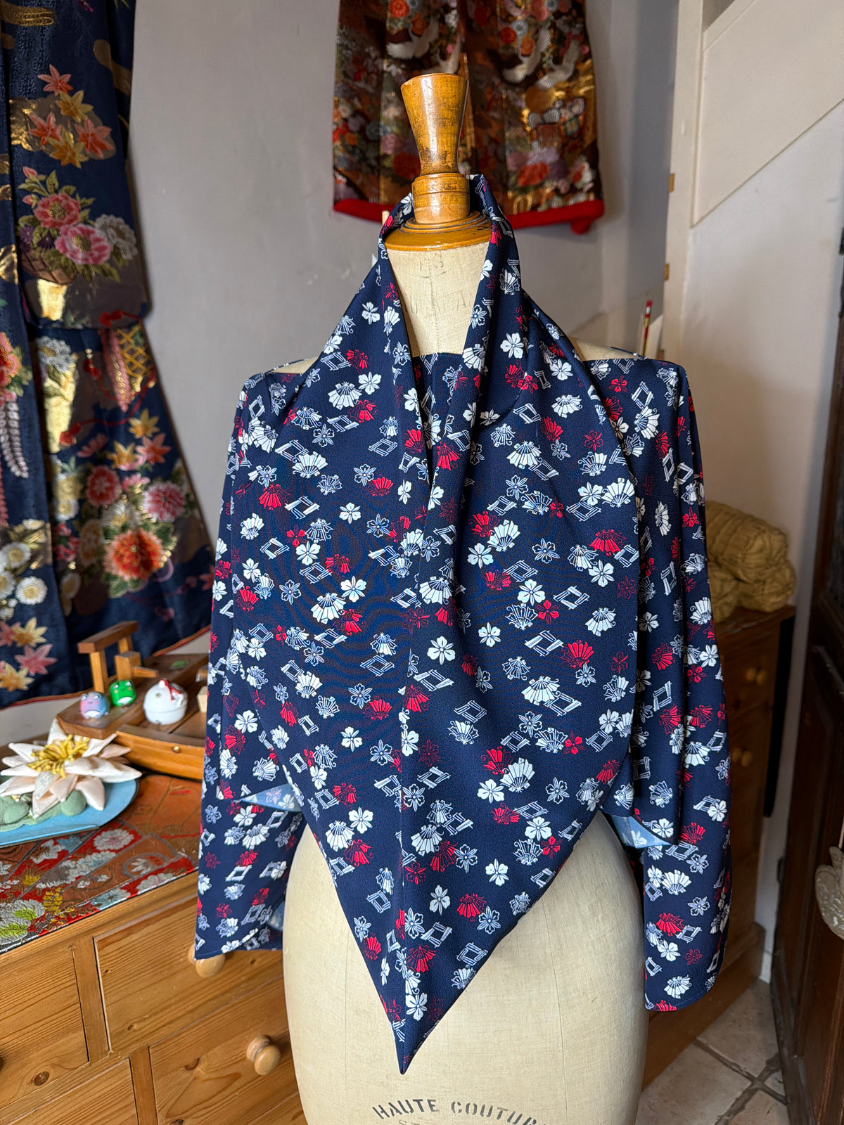 Top tunique 3 en 1 kimono japonais en soie