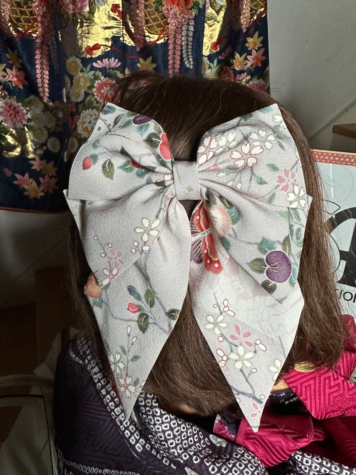 Barette pour les cheveux kimono japonais en soie