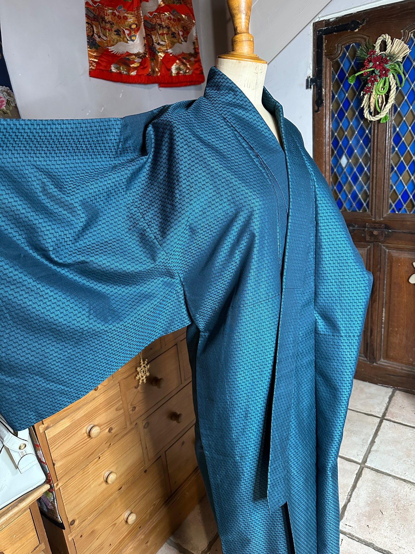 Kimono Homme japonais véritable soie Neuf