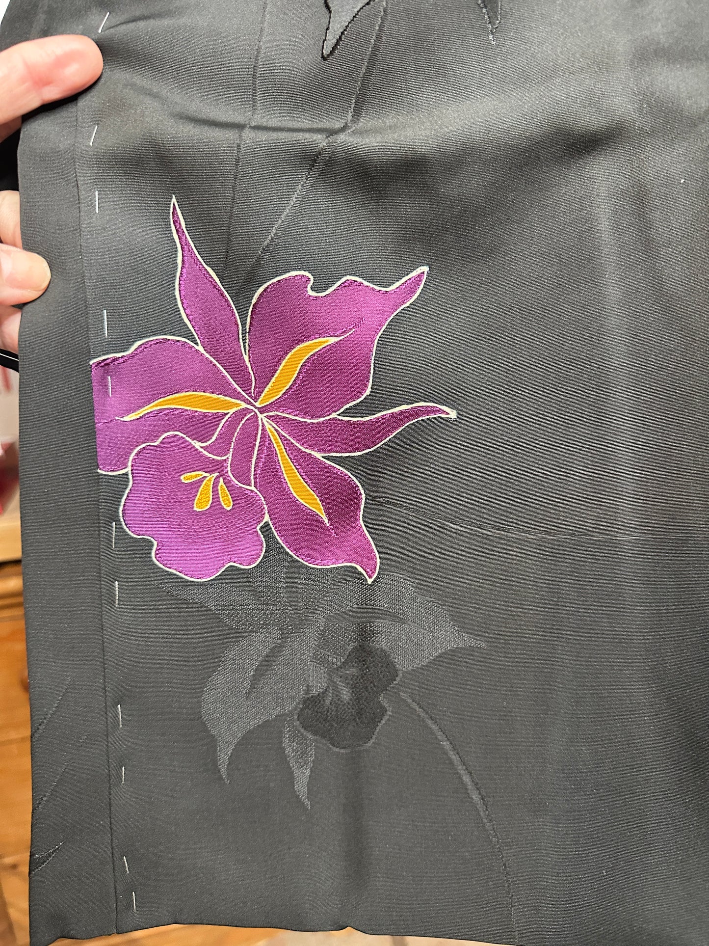 Naga Haori veste pour kimono japonais mi long en soie Neuf