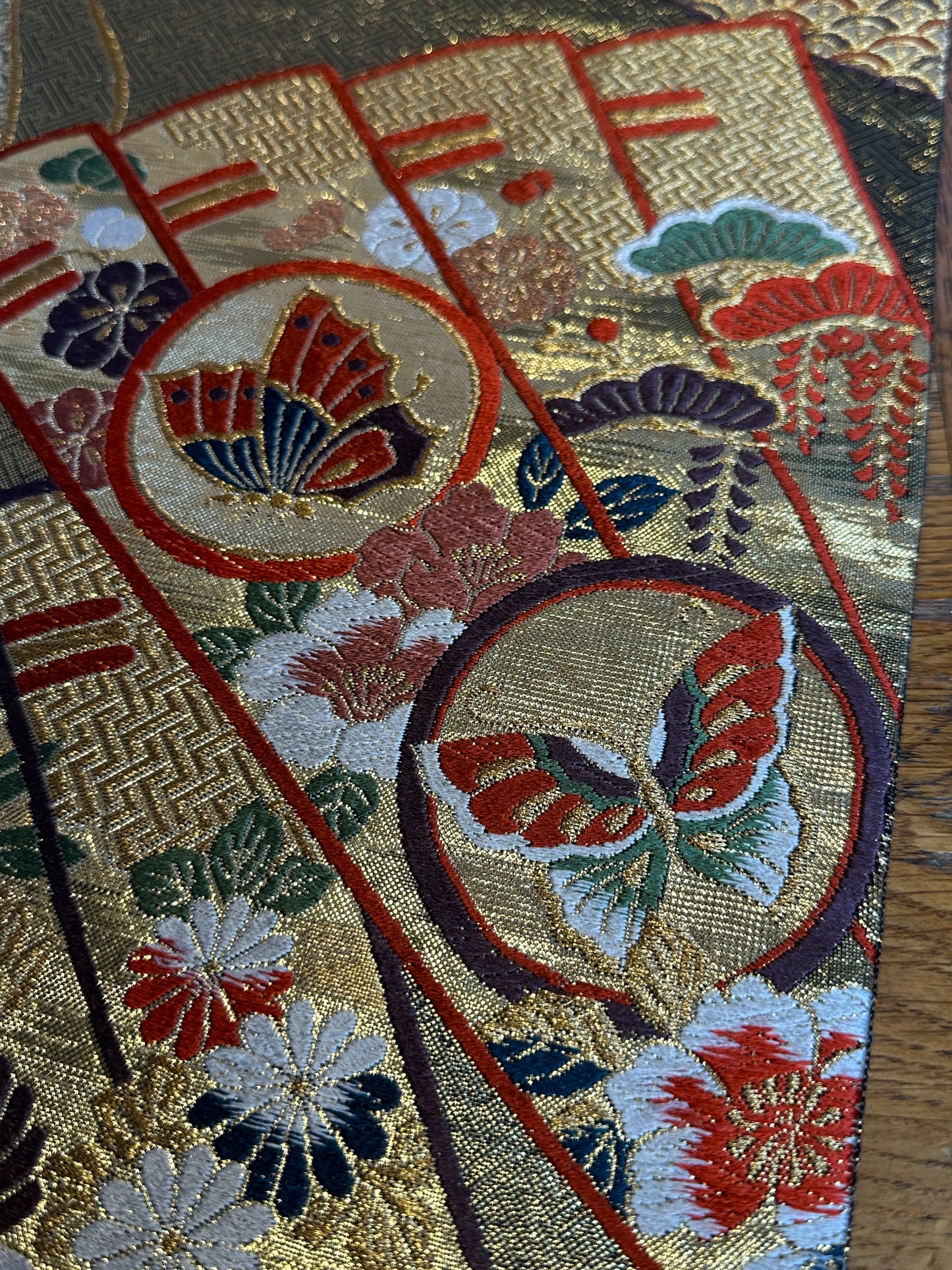 Set de table Obi en soie kimono japonais