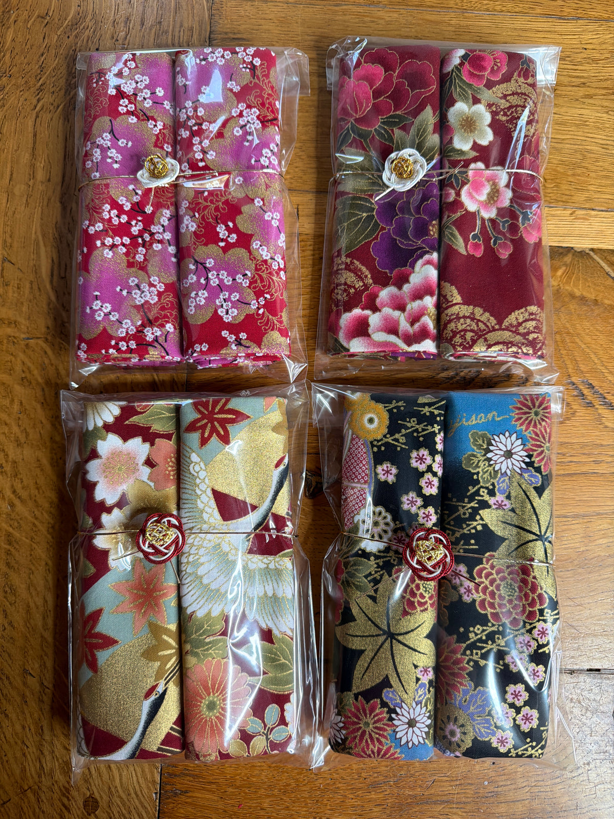 Serviette de table japonais Furoshiki lot de 2 serviettes en coton au choix