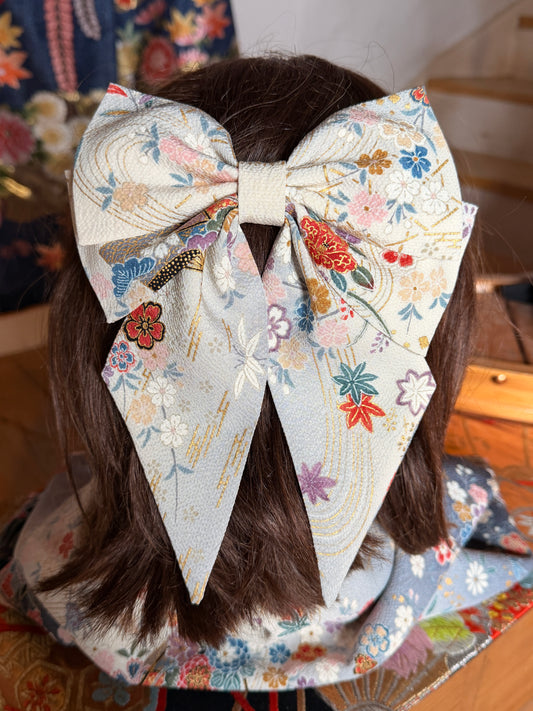 Barette japonaise kimono en soie