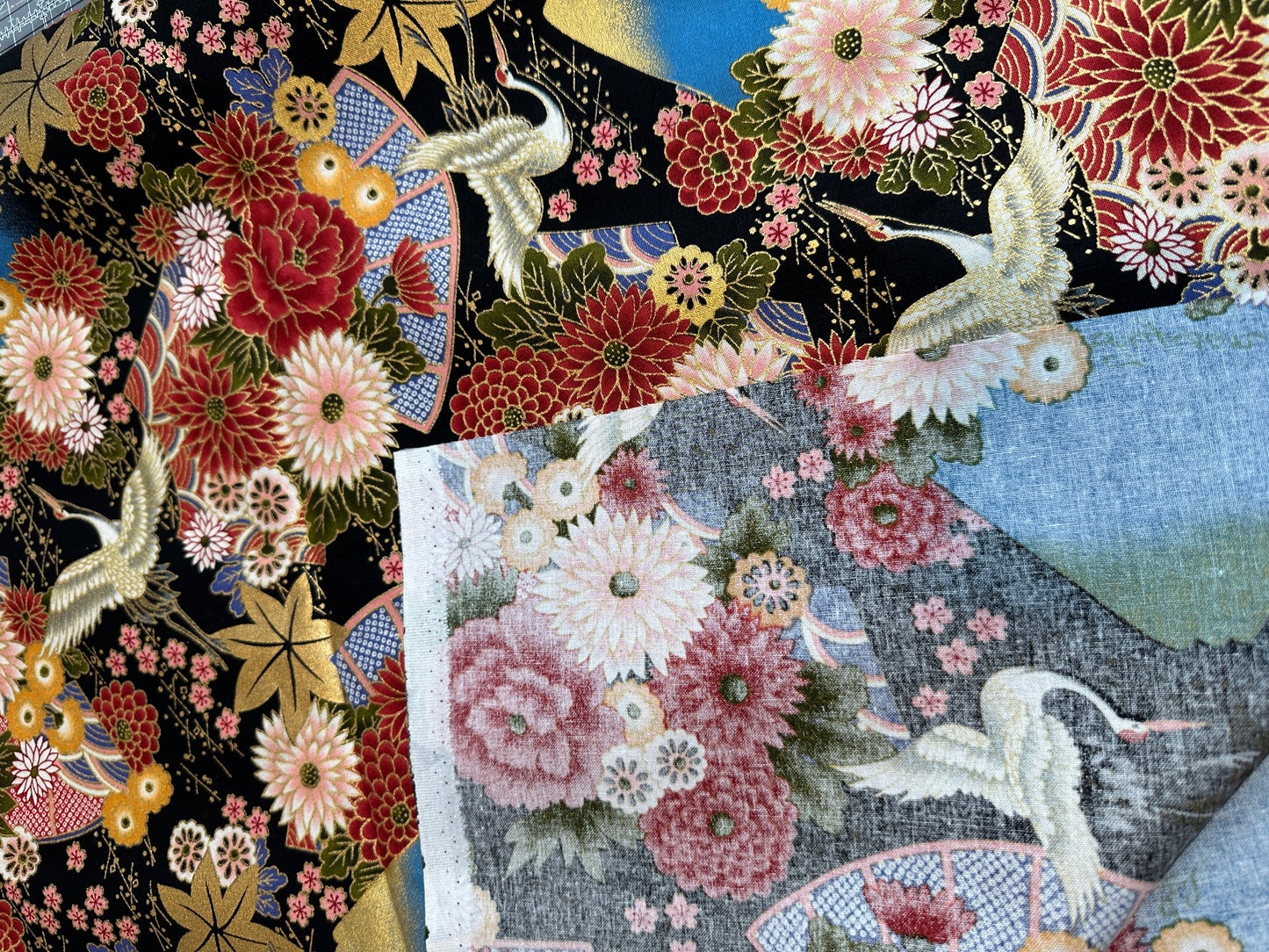 Coupon tissu japonais en coton