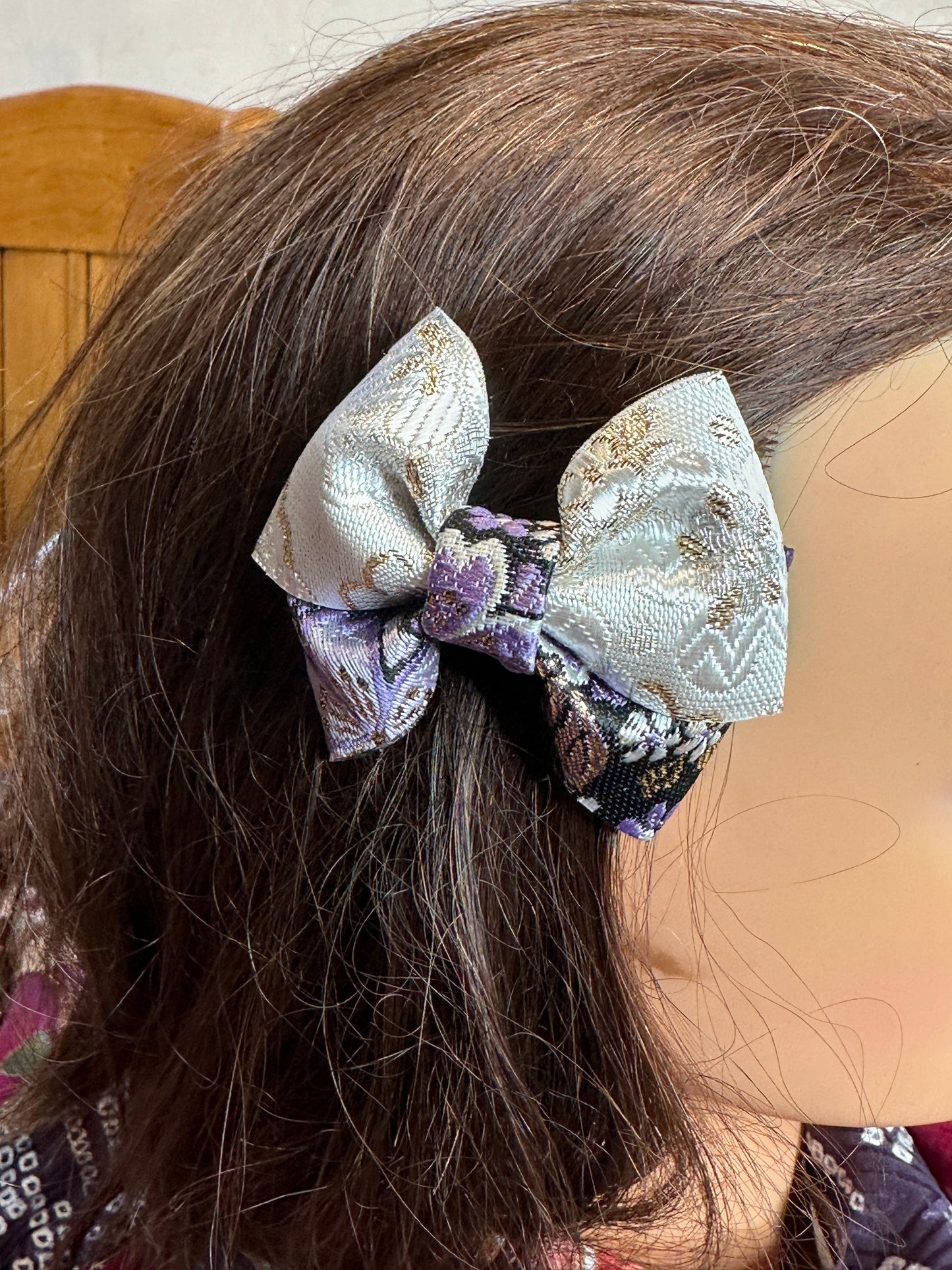 2 pinces à cheveux rubans kimono japonais