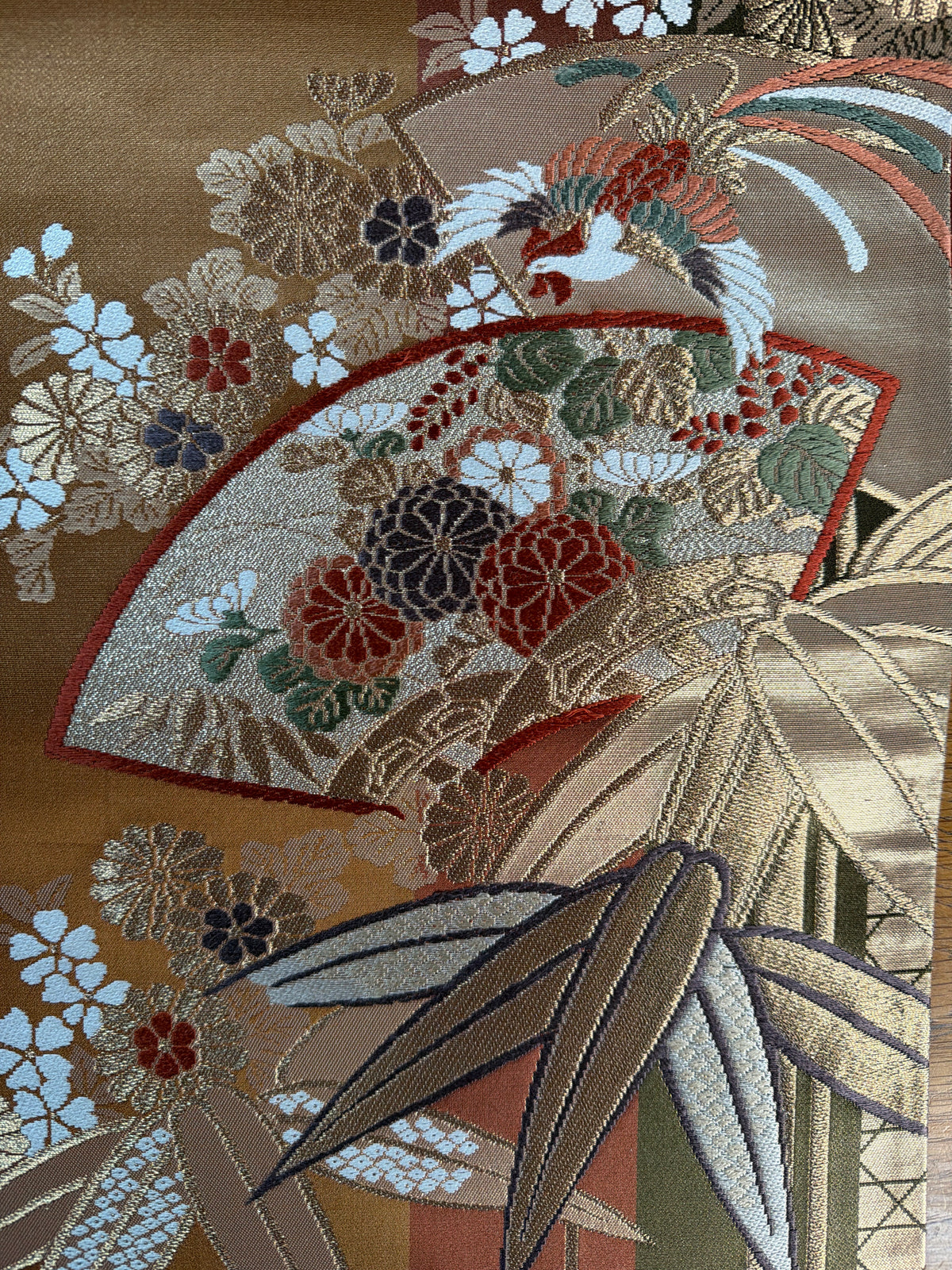 Chemin de table Obi en soie kimono japonais