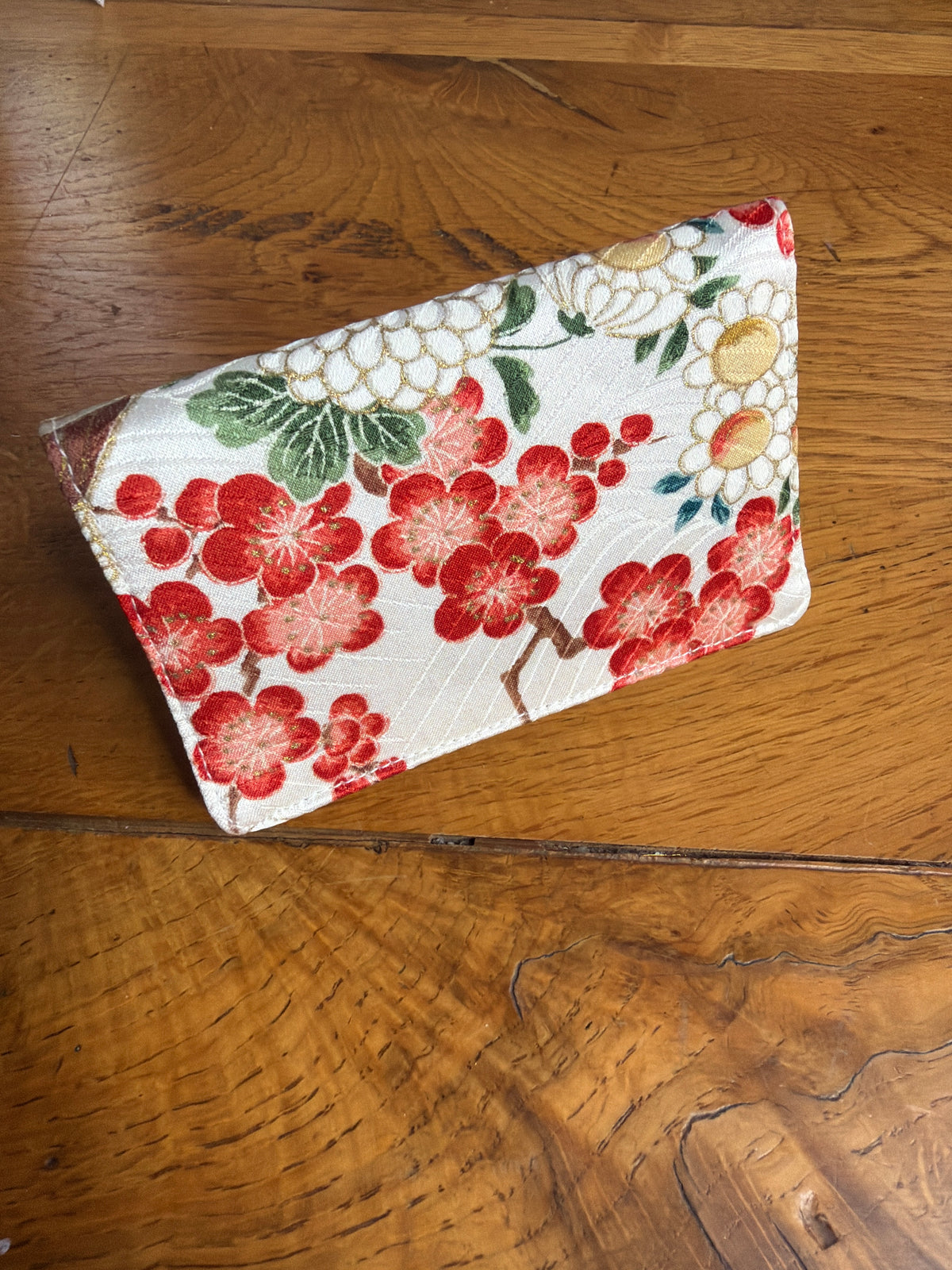 Porte carte simple pliable en soie