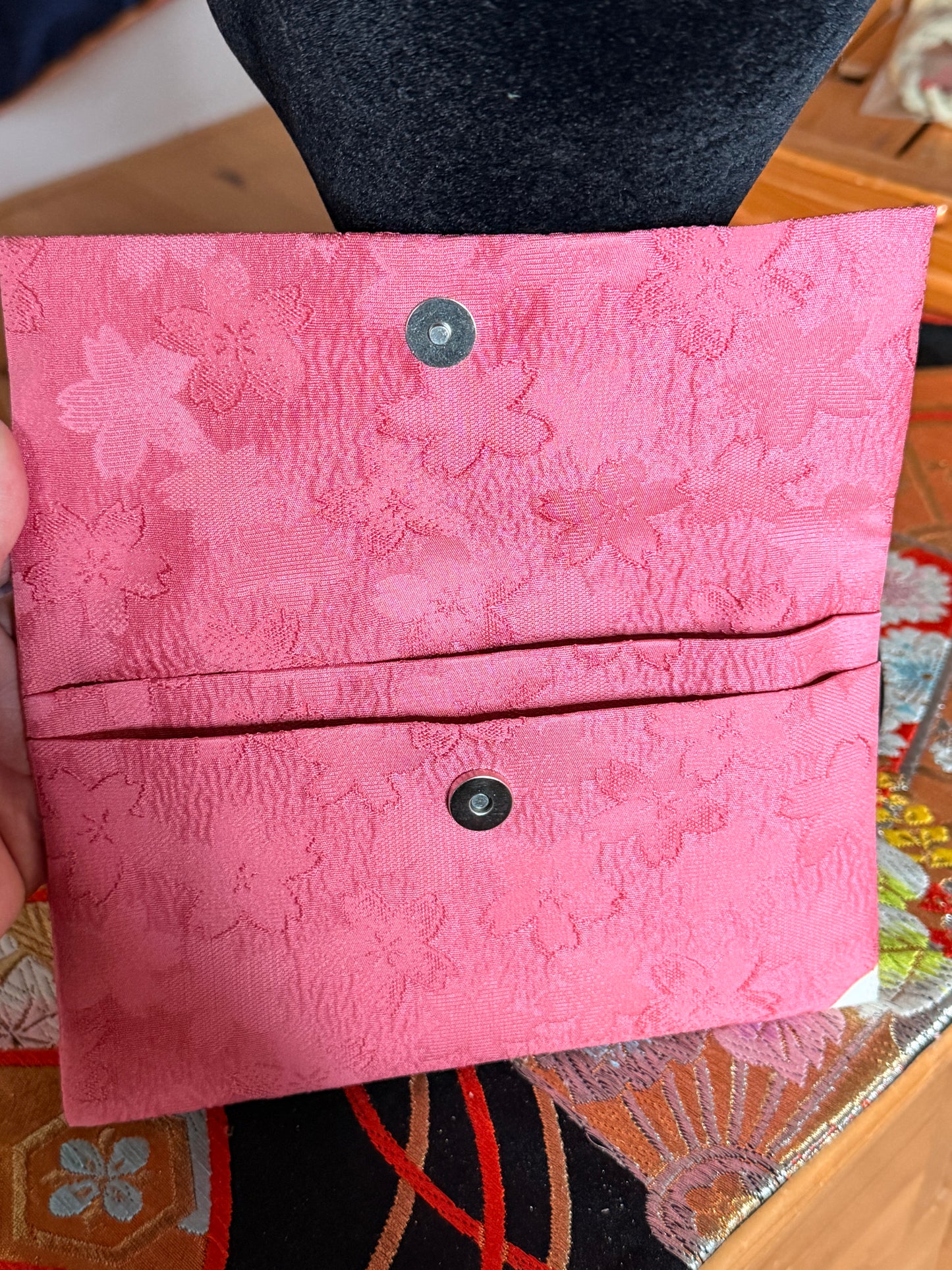 Pochette étui chéquier kimono japonais Furisode Neuf