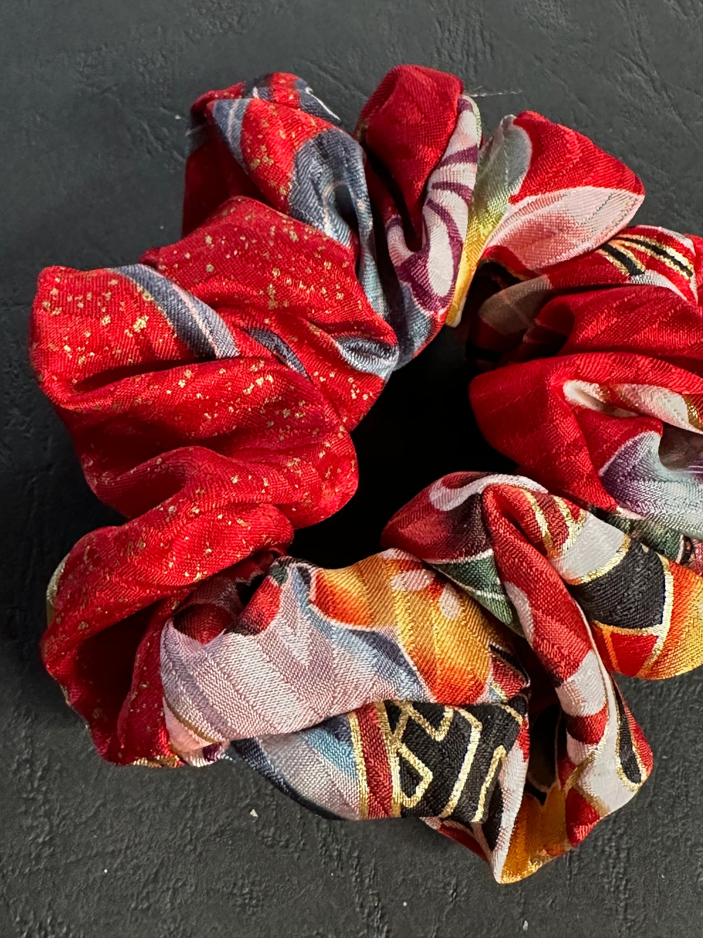 Chouchou ruban kimono japonais en soie Furisode