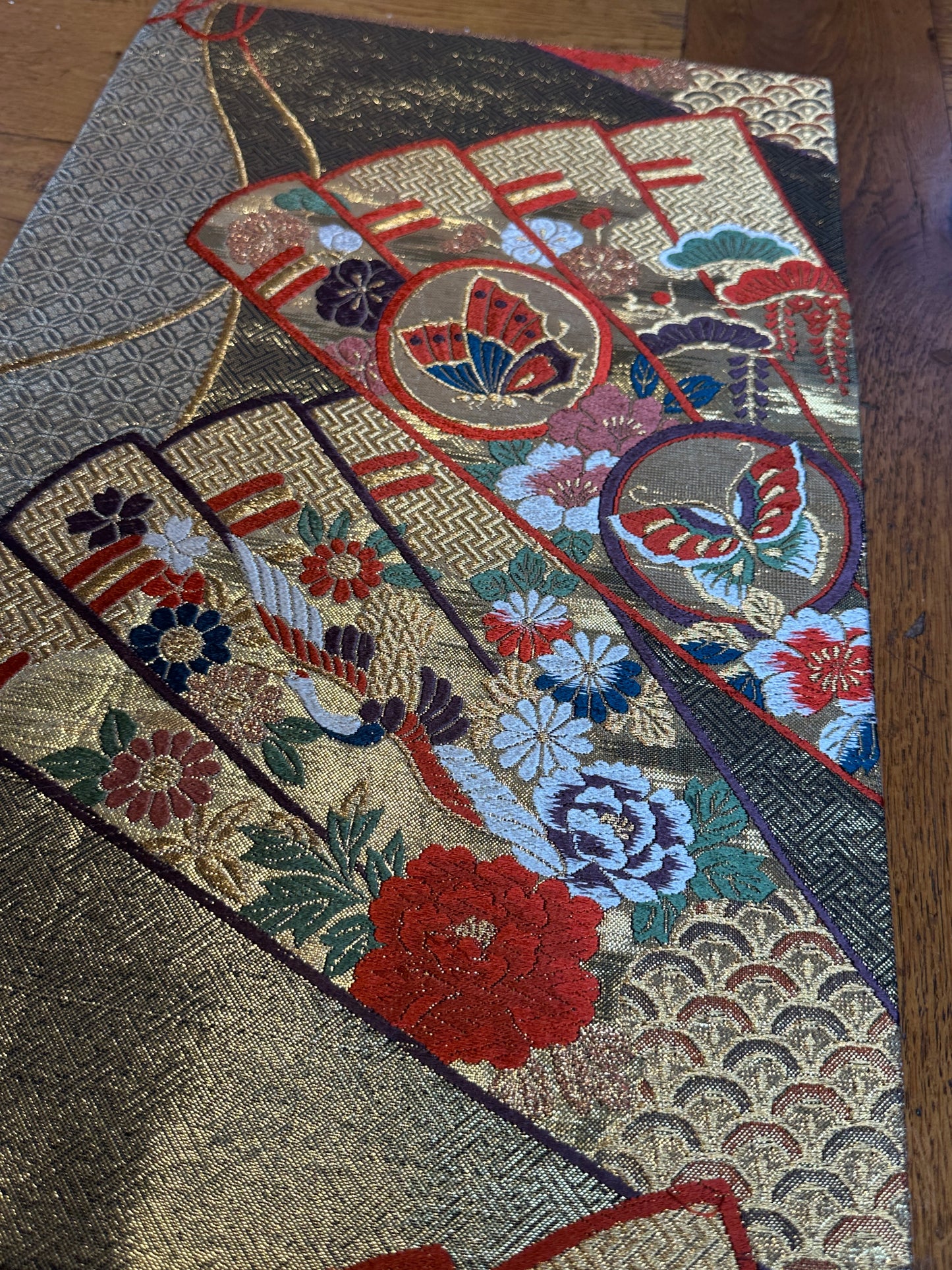 Set de table Obi en soie kimono japonais